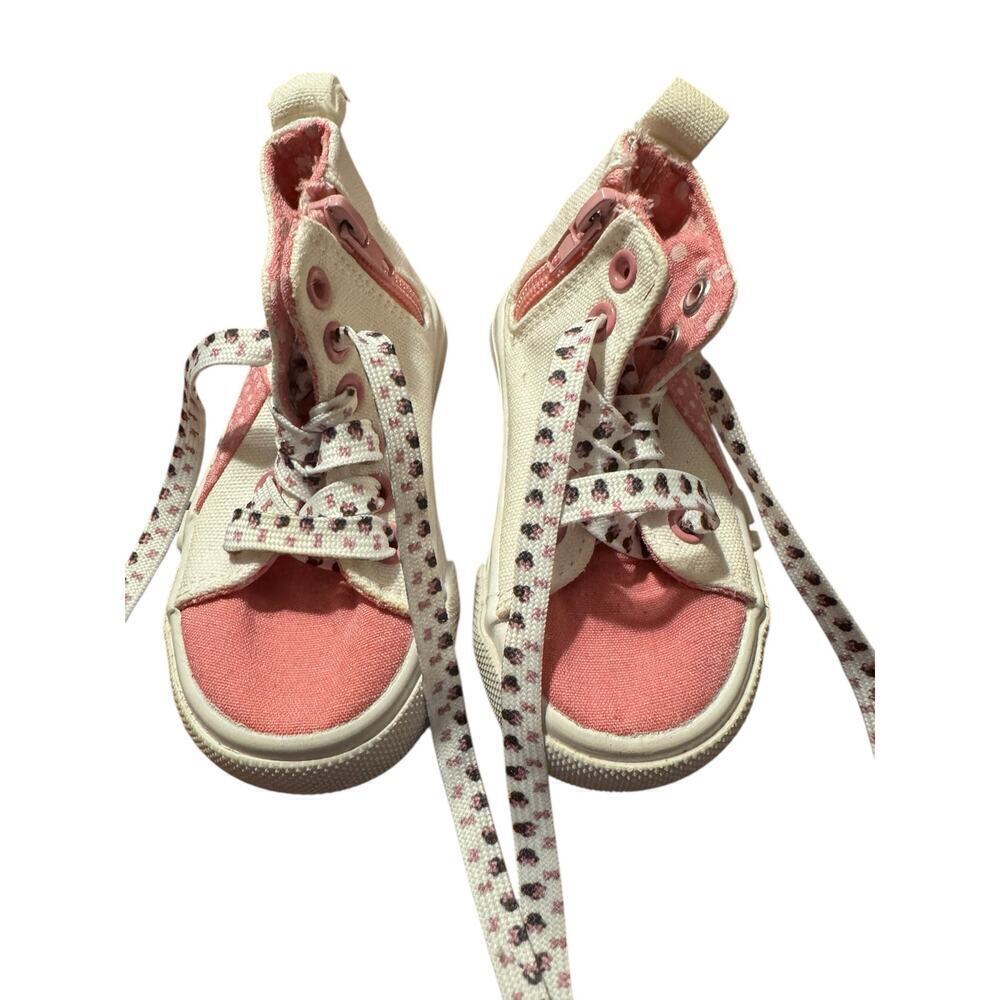 Minnie Mouse Pink White Sneakers Size 5